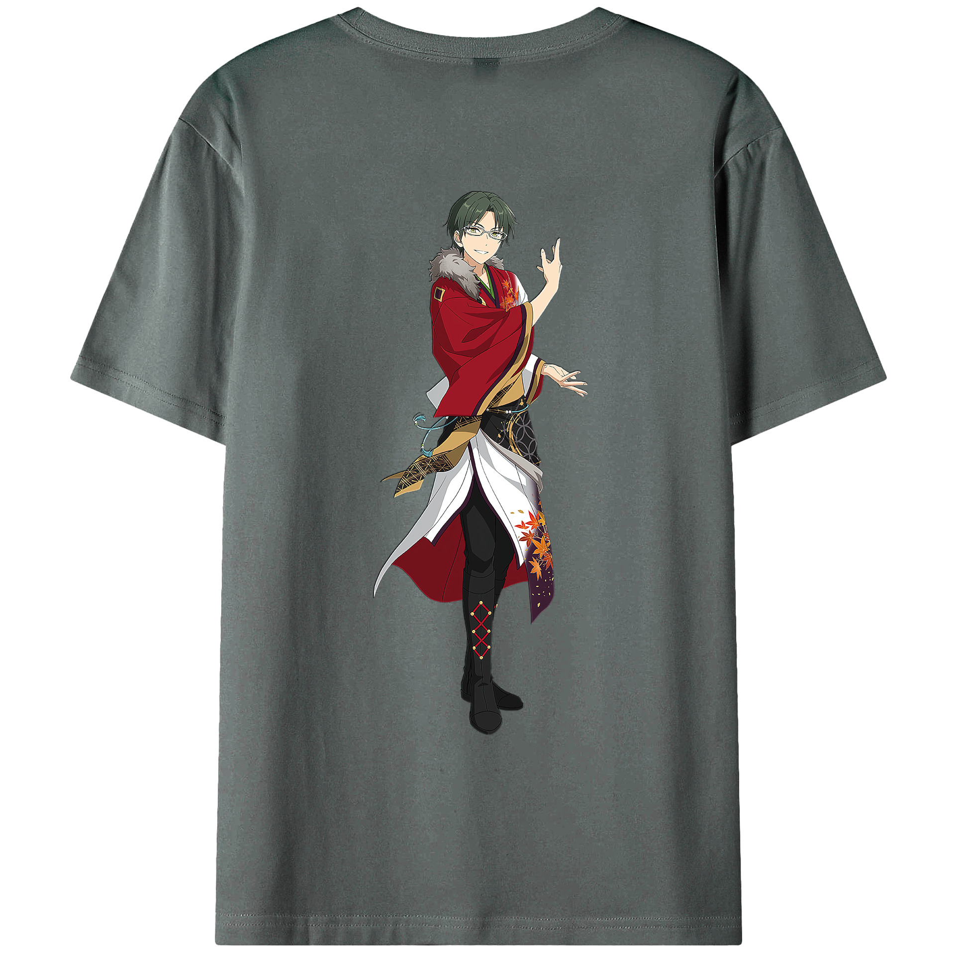 （画像用） あんさんぶるスターズ! Ensemble Stars 綿100％ メンズ半袖Tシャツ（バックプリント） 通気性